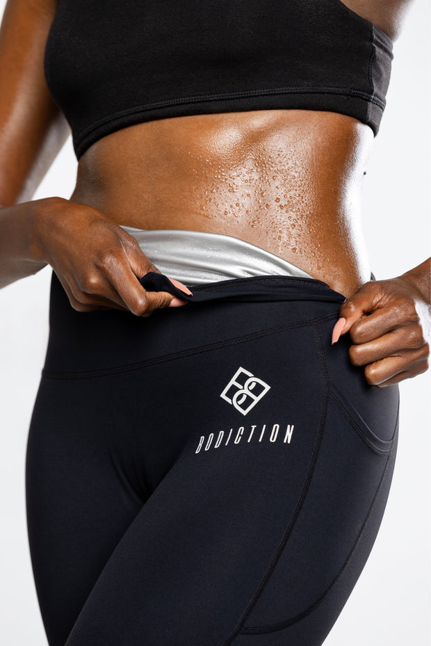 sweat leggings for women front sweaty stomach half
